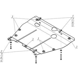 Защита Двигатель, Коробка переключения передач Hyundai Sonata NF ( 2008-2010 ) г. арт: 00913-2