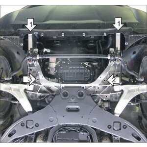 Защита Двигатель Infiniti QX 70 ( 2014-2017 ) г. арт: 08007-8 photo2 Интернет магазин Автоаксессуаров Защита картера, МКПП, АКПП, РК, ТБ (Мотодор)