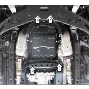 Кликните для увеличения изображения Защита Коробка переключения передач Infiniti QX 70 ( 2014-2017 ) г. арт: 78001-6