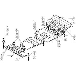 Защита Радиатор, Двигатель, Коробка переключения передач, Раздаточная коробка Jac T8Pro ( 2019- ) г. арт: 78303-2