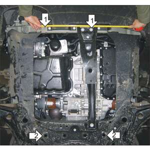 Защита Двигатель; КПП Jeep Liberty ( 2007-2013 ) г. арт: 05201 photo2 Интернет магазин Автоаксессуаров Защита картера, МКПП, АКПП, РК, ТБ (Мотодор)