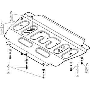 Защита Радиатор KGM Rexton ( 2023- ) г. арт: 72804 photo3 Интернет магазин Автоаксессуаров Защита картера, МКПП, АКПП, РК, ТБ (Мотодор)