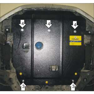 Защита Двигатель, Коробка переключения передач KIA Cerato ( 2013-2016 ) г. арт: 00936-5 photo1 Интернет магазин Автоаксессуаров Защита картера, МКПП, АКПП, РК, ТБ (Мотодор)