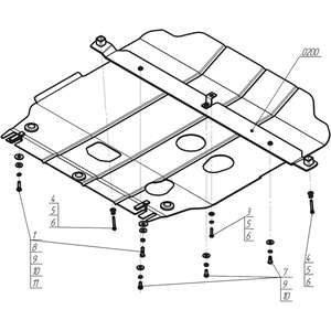 Защита Двигатель, Коробка переключения передач KIA Cerato ( 2013-2016 ) г. арт: 00936-5 photo3 Интернет магазин Автоаксессуаров Защита картера, МКПП, АКПП, РК, ТБ (Мотодор)