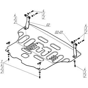 Защита Двигатель, Коробка переключения передач KIA K3 ( 2022- ) г. арт: 71007