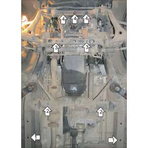 Защита Двигатель, Коробка переключения передач, Раздаточная коробка KIA Mohave ( 2020- ) г. арт: 11028-3 photo5 Интернет магазин Автоаксессуаров Защита картера, МКПП, АКПП, РК, ТБ (Мотодор)