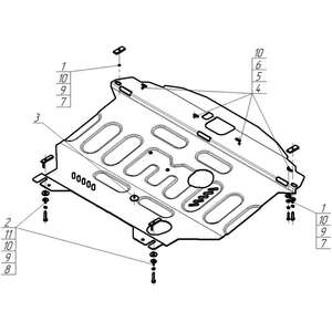 Защита Двигатель, Коробка переключения передач KIA Optima ( 2010-2015 ) г. арт: 70918-2
