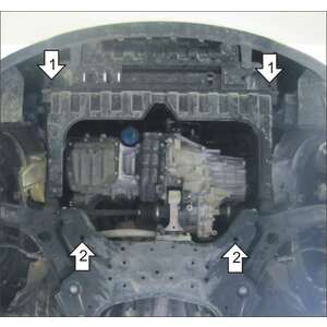 Защита Двигатель, Коробка переключения передач KIA Rio ( 2015-2017 ) г. арт: 70901-4 photo2 Интернет магазин Автоаксессуаров Защита картера, МКПП, АКПП, РК, ТБ (Мотодор)