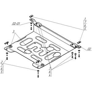 Защита Двигатель, Коробка переключения передач KIA Rio ( 2015-2017 ) г. арт: 70901-4 photo3 Интернет магазин Автоаксессуаров Защита картера, МКПП, АКПП, РК, ТБ (Мотодор)