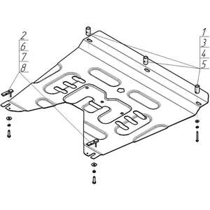 Защита Двигатель, Коробка переключения передач KIA Sorento Prime ( 2015-2017 ) г. арт: 71008-2