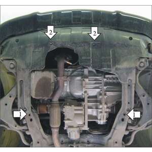 Защита Двигатель, Коробка переключения передач KIA Sportage ( 2004-2008 ) г. арт: 70917-3 photo2 Интернет магазин Автоаксессуаров Защита картера, МКПП, АКПП, РК, ТБ (Мотодор)