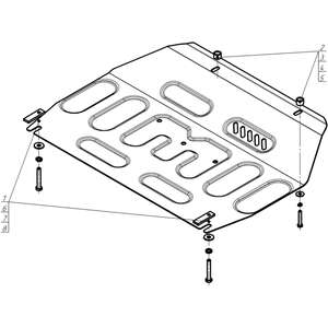 Защита Двигатель, Коробка переключения передач KIA Sportage ( 2004-2008 ) г. арт: 70917-3 photo3 Интернет магазин Автоаксессуаров Защита картера, МКПП, АКПП, РК, ТБ (Мотодор)