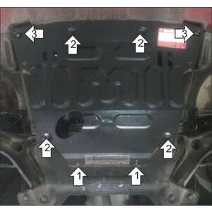 Защита Двигатель, Коробка переключения передач Lada Vesta Cross ( 2017-2022 ) г. арт: 72113-4 photo1 Интернет магазин Автоаксессуаров Защита картера, МКПП, АКПП, РК, ТБ (Мотодор)