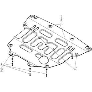 Защита Двигатель, Коробка переключения передач Lada Vesta Cross ( 2017-2022 ) г. арт: 72113-4 photo3 Интернет магазин Автоаксессуаров Защита картера, МКПП, АКПП, РК, ТБ (Мотодор)