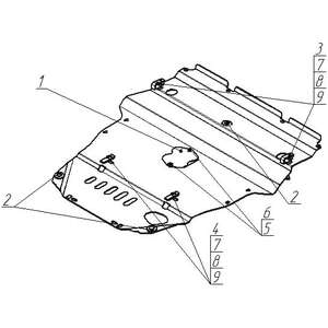 Защита Двигатель Lexus GS 300 ( 2005-2008 ) г. арт: 15013-2 photo3 Интернет магазин Автоаксессуаров Защита картера, МКПП, АКПП, РК, ТБ (Мотодор)