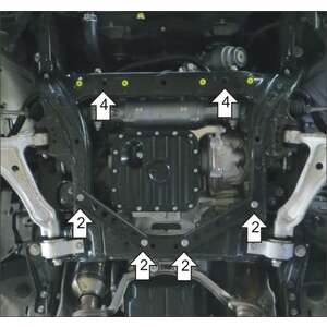 Защита Двигатель Lexus GS 350 ( 2012-2020 ) г. арт: 15010-3 photo2 Интернет магазин Автоаксессуаров Защита картера, МКПП, АКПП, РК, ТБ (Мотодор)