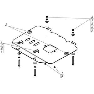 Защита Двигатель Lexus GS 350 ( 2012-2020 ) г. арт: 15010-3 photo3 Интернет магазин Автоаксессуаров Защита картера, МКПП, АКПП, РК, ТБ (Мотодор)