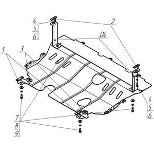 Защита Двигатель, Коробка переключения передач Mazda 3 ( 2011-2013 ) г. арт: 01126-2 photo3 Интернет магазин Автоаксессуаров Защита картера, МКПП, АКПП, РК, ТБ (Мотодор)