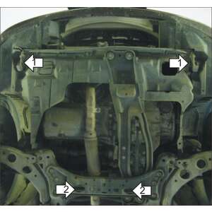 Защита Двигатель; КПП Mazda 626 V ( 1997-2002 ) г. арт: 01106 photo2 Интернет магазин Автоаксессуаров Защита картера, МКПП, АКПП, РК, ТБ (Мотодор)