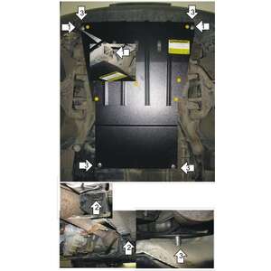 Защита Двигатель, Коробка переключения передач Mercedes-benz Vito ( 2003-2009 ) г. арт: 01230-3 photo2 Интернет магазин Автоаксессуаров Защита картера, МКПП, АКПП, РК, ТБ (Мотодор)