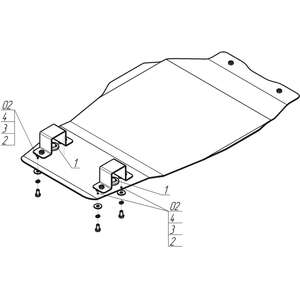Защита Раздаточная коробка Mitsubishi L 200 ( 2006-2014 ) г. арт: 11309-2 photo3 Интернет магазин Автоаксессуаров Защита картера, МКПП, АКПП, РК, ТБ (Мотодор)