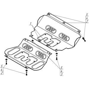 Защита Двигатель, Радиатор, Передний дифференциал Mitsubishi L 200 ( 2014-2015 ) г. арт: 71302-2 photo3 Интернет магазин Автоаксессуаров Защита картера, МКПП, АКПП, РК, ТБ (Мотодор)