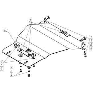 Защита Коробка переключения передач Mitsubishi L 200 ( 2014-2015 ) г. арт: 11308-2 photo3 Интернет магазин Автоаксессуаров Защита картера, МКПП, АКПП, РК, ТБ (Мотодор)