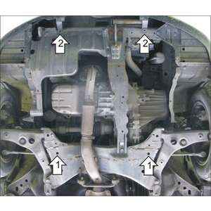 Защита Двигатель, Коробка переключения передач Mitsubishi Lancer IX ( 2003-2005 ) г. арт: 01308-3 photo2 Интернет магазин Автоаксессуаров Защита картера, МКПП, АКПП, РК, ТБ (Мотодор)