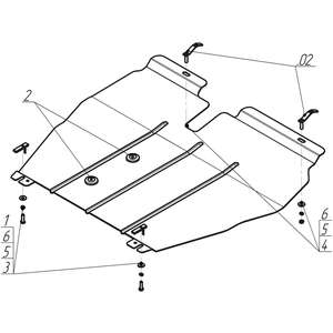 Защита Двигатель, Коробка переключения передач Mitsubishi Lancer IX ( 2003-2005 ) г. арт: 01308-3 photo3 Интернет магазин Автоаксессуаров Защита картера, МКПП, АКПП, РК, ТБ (Мотодор)