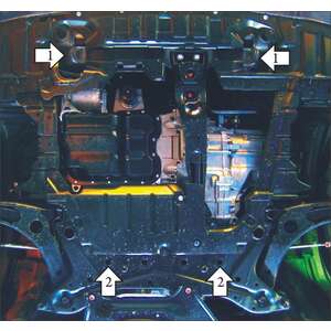 Кликните для увеличения изображения Защита Двигатель, Коробка переключения передач Mitsubishi Lancer X ( 2007-2012 ) г. арт: 01333-2