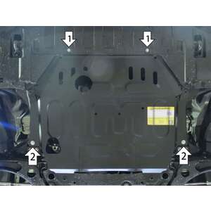 Защита Двигатель, Коробка переключения передач Mitsubishi Outlander III ( 2012-2015 ) г. арт: 71338-5 photo1 Интернет магазин Автоаксессуаров Защита картера, МКПП, АКПП, РК, ТБ (Мотодор)