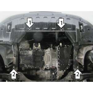 Защита Двигатель, Коробка переключения передач Mitsubishi Outlander III ( 2012-2015 ) г. арт: 71338-5 photo2 Интернет магазин Автоаксессуаров Защита картера, МКПП, АКПП, РК, ТБ (Мотодор)