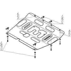 Кликните для увеличения изображения Защита Двигатель, Коробка переключения передач Mitsubishi Outlander IV ( 2022-2024 ) г. арт: 71305