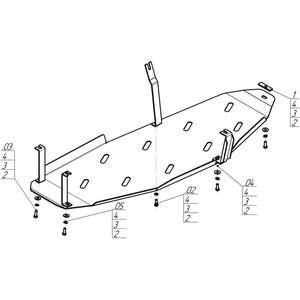 Защита Топливный бак Mitsubishi Pajero IV ( 2012-2020 ) г. арт: 11340-2