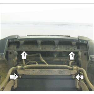 Защита Радиатор Mitsubishi Pajero IV ( 2012-2020 ) г. арт: 71304-2 photo2 Интернет магазин Автоаксессуаров Защита картера, МКПП, АКПП, РК, ТБ (Мотодор)