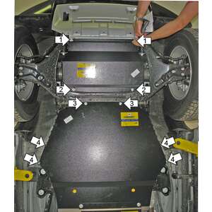 Защита Двигатель, Коробка переключения передач Mitsubishi Pajero IV ( 2006-2012 ) г. арт: 11320-2 photo2 Интернет магазин Автоаксессуаров Защита картера, МКПП, АКПП, РК, ТБ (Мотодор)