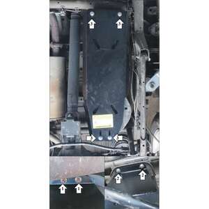 Защита Топливный бак Mitsubishi Pajero Sport III ( 2021- ) г. арт: 11335-2 photo1 Интернет магазин Автоаксессуаров Защита картера, МКПП, АКПП, РК, ТБ (Мотодор)