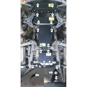 Защита Двигатель, Коробка переключения передач, Радиатор, Передний дифференциал, Раздаточная коробка Mitsubishi Pajero Sport III ( 2016-2021 ) г. арт: 11336-3 photo1 Интернет магазин Автоаксессуаров Защита картера, МКПП, АКПП, РК, ТБ (Мотодор)