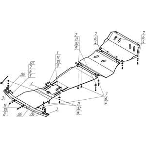 Защита Двигатель, Коробка переключения передач, Радиатор, Передний дифференциал, Раздаточная коробка Mitsubishi Pajero Sport III ( 2016-2021 ) г. арт: 11336-3 photo3 Интернет магазин Автоаксессуаров Защита картера, МКПП, АКПП, РК, ТБ (Мотодор)