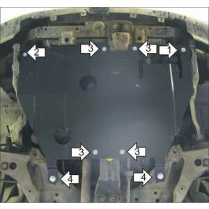 Кликните для увеличения изображения Защита Двигатель, Коробка переключения передач Mitsubishi Space Star ( 1998-2004 ) г. арт: 01306-2