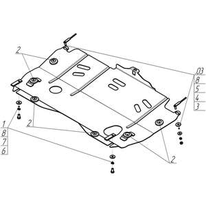 Защита Двигатель, Коробка переключения передач Nissan Murano ( 2010-2016 ) г. арт: 01439-2 photo3 Интернет магазин Автоаксессуаров Защита картера, МКПП, АКПП, РК, ТБ (Мотодор)
