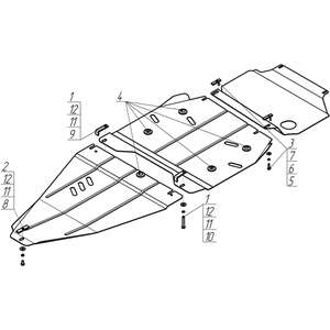 Защита Двигатель, Коробка переключения передач, Раздаточная коробка Nissan Navara ( 2010-2016 ) г. арт: 01450-2 photo2 Интернет магазин Автоаксессуаров Защита картера, МКПП, АКПП, РК, ТБ (Мотодор)