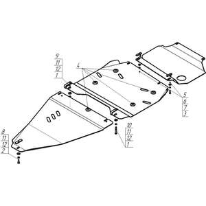 Защита Двигатель, Коробка переключения передач, Раздаточная коробка Nissan Navara ( 2010-2016 ) г. арт: 11409-2 photo6 Интернет магазин Автоаксессуаров Защита картера, МКПП, АКПП, РК, ТБ (Мотодор)