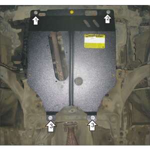 Защита Двигатель; КПП Nissan Note ( 2006-2014 ) г. арт: 61402 photo1 Интернет магазин Автоаксессуаров Защита картера, МКПП, АКПП, РК, ТБ (Мотодор)