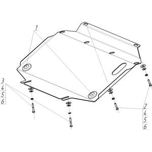 Защита Радиатор Nissan Pathfinder ( 2005-2010 ) г. арт: 01438-2