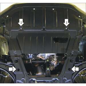 Защита Двигатель, Коробка переключения передач Nissan Qashqai +2 ( 2010-2014 ) г. арт: 01434-4 photo2 Интернет магазин Автоаксессуаров Защита картера, МКПП, АКПП, РК, ТБ (Мотодор)