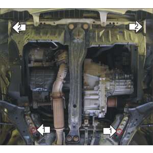 Защита Двигатель; КПП Nissan Serena ( 1999-2005 ) г. арт: 01414 photo2 Интернет магазин Автоаксессуаров Защита картера, МКПП, АКПП, РК, ТБ (Мотодор)