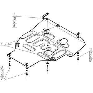 Защита Двигатель, Коробка переключения передач Nissan Tiida ( 2006-2014 ) г. арт: 71427-4 photo3 Интернет магазин Автоаксессуаров Защита картера, МКПП, АКПП, РК, ТБ (Мотодор)