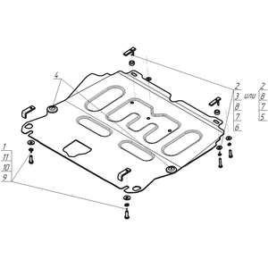 Защита Двигатель, Коробка переключения передач Nissan X-Trail ( 2015-2022 ) г. арт: 71401-6