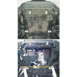 Защита Двигатель, Коробка переключения передач Nissan X-Trail ( 2007-2010 ) г. арт: 11410-2